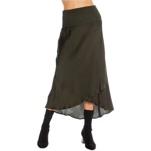 NWT Chaser Satin slip Skirt black large